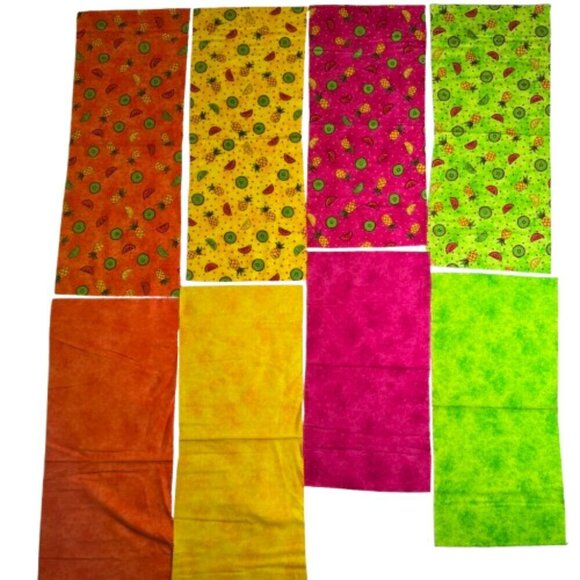 Flannel Quilt Fabric Samples Bright Tropical Fruit #2450 - Picture 1 of 3